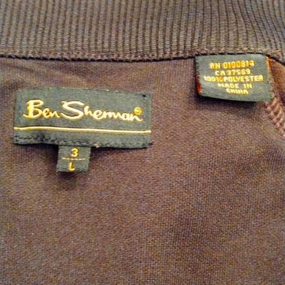 Ben Sherman Track Jacket, Brown with Red Plaid inset, Size Large, Men's - Picture 8 of 8